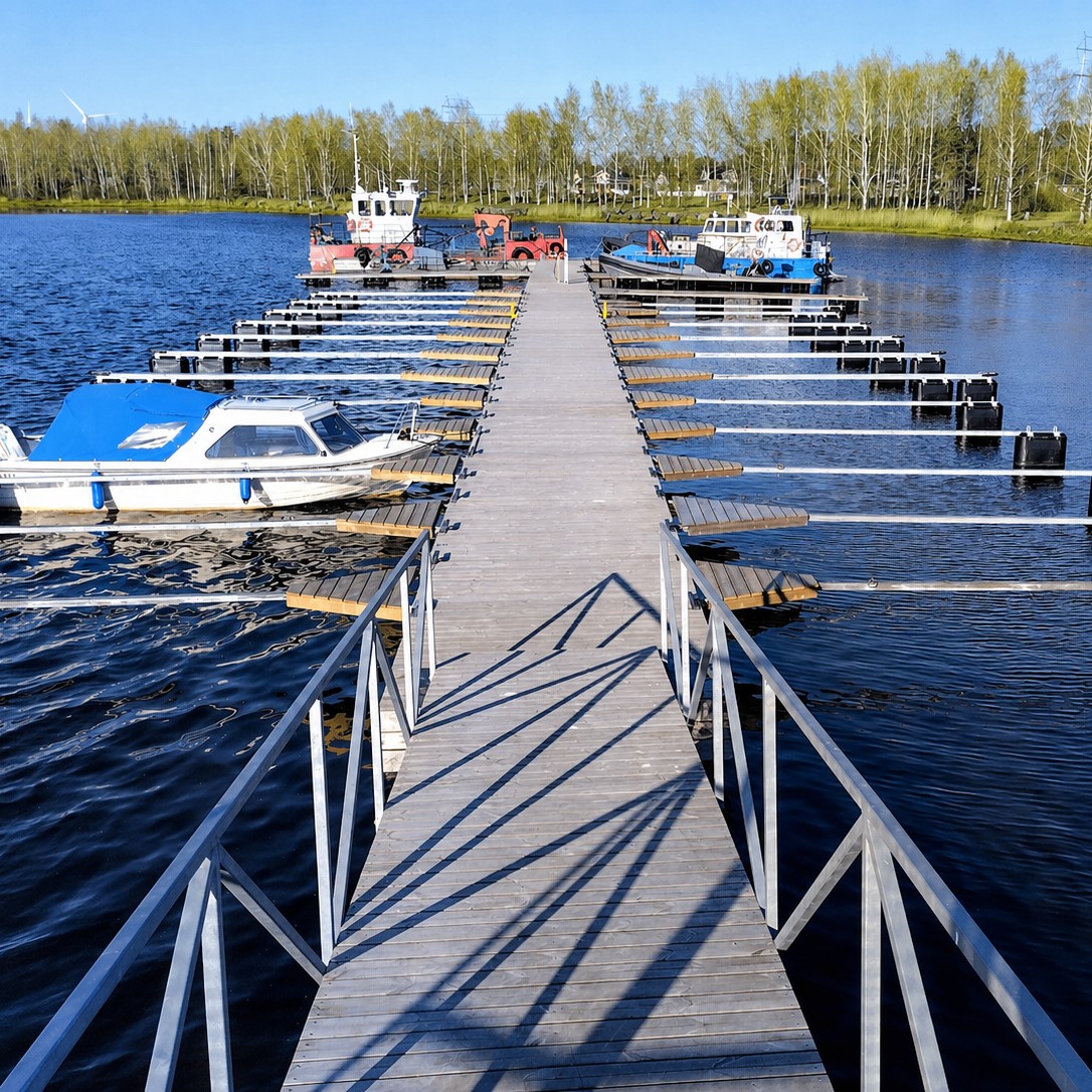 Ykspihlaja Marinan laituri kokonaisuutena